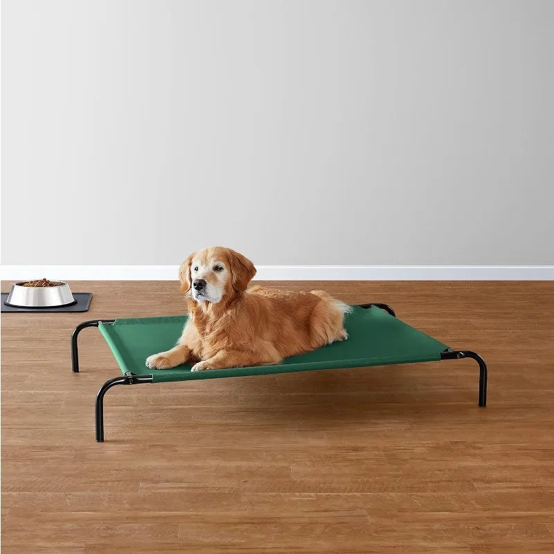 Cooling Breathable Elevated Dog Bed with Durable Metal Frame
