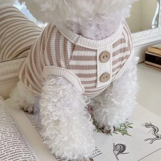 Dog Striped Sweatshirt  for Small Dog Clothes