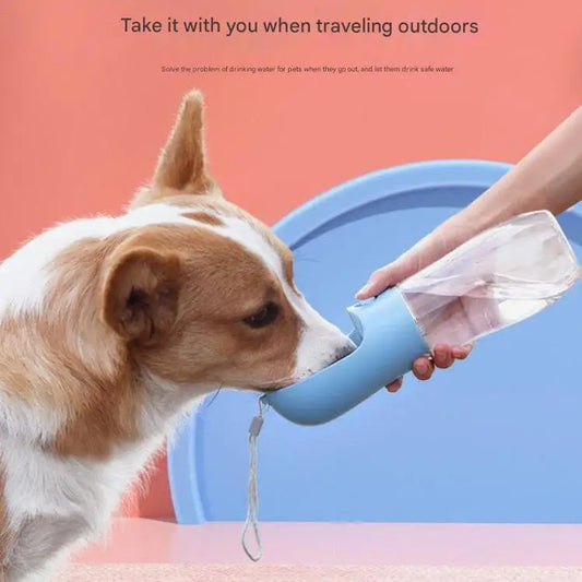 Leak-Proof Dog Water Bottle with Bowl, Travel,  Outdoor