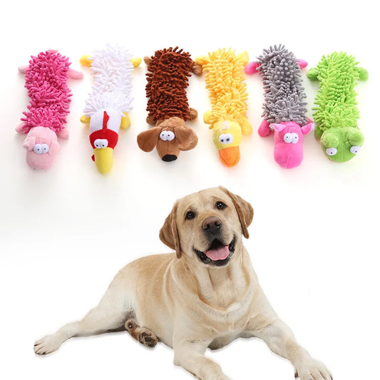 Plush Toy With A Dog Gnawing And Making Sounds