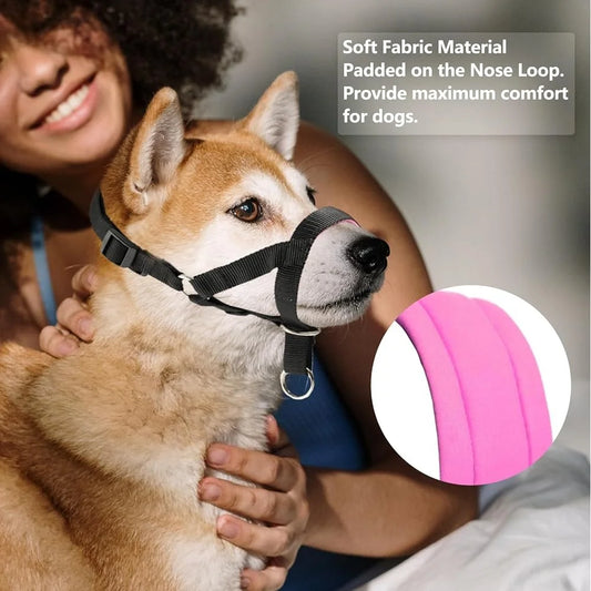 Dog Padded Durable Nylon Strap Better Control, Adjustable No Pull Harness/Head Collar