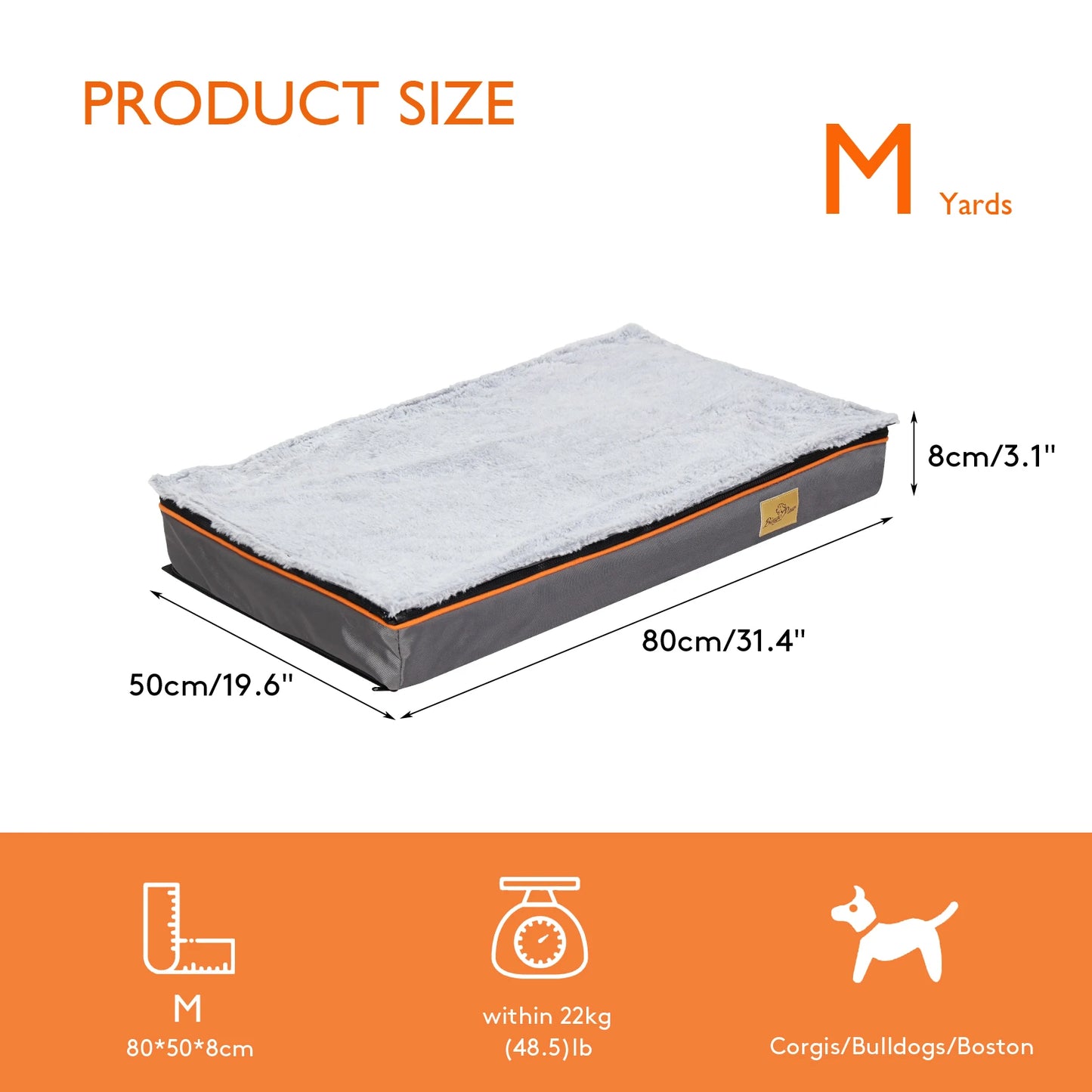 Dog Padded Orthopedic Foam Cushion Bed or Pillow Bed