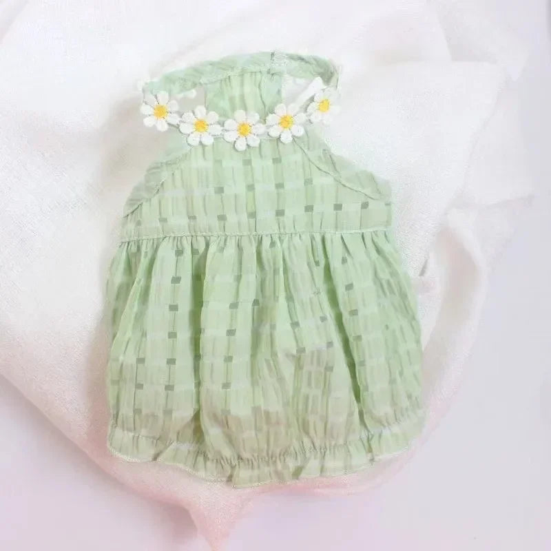Dogs Dress Yollow Daisy Cute Mascotas