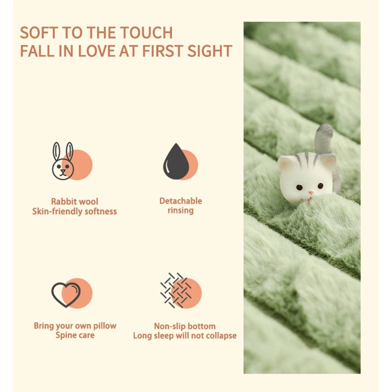 Thickened, Fluff, Removable Winter Warm and Washable Dog Mat