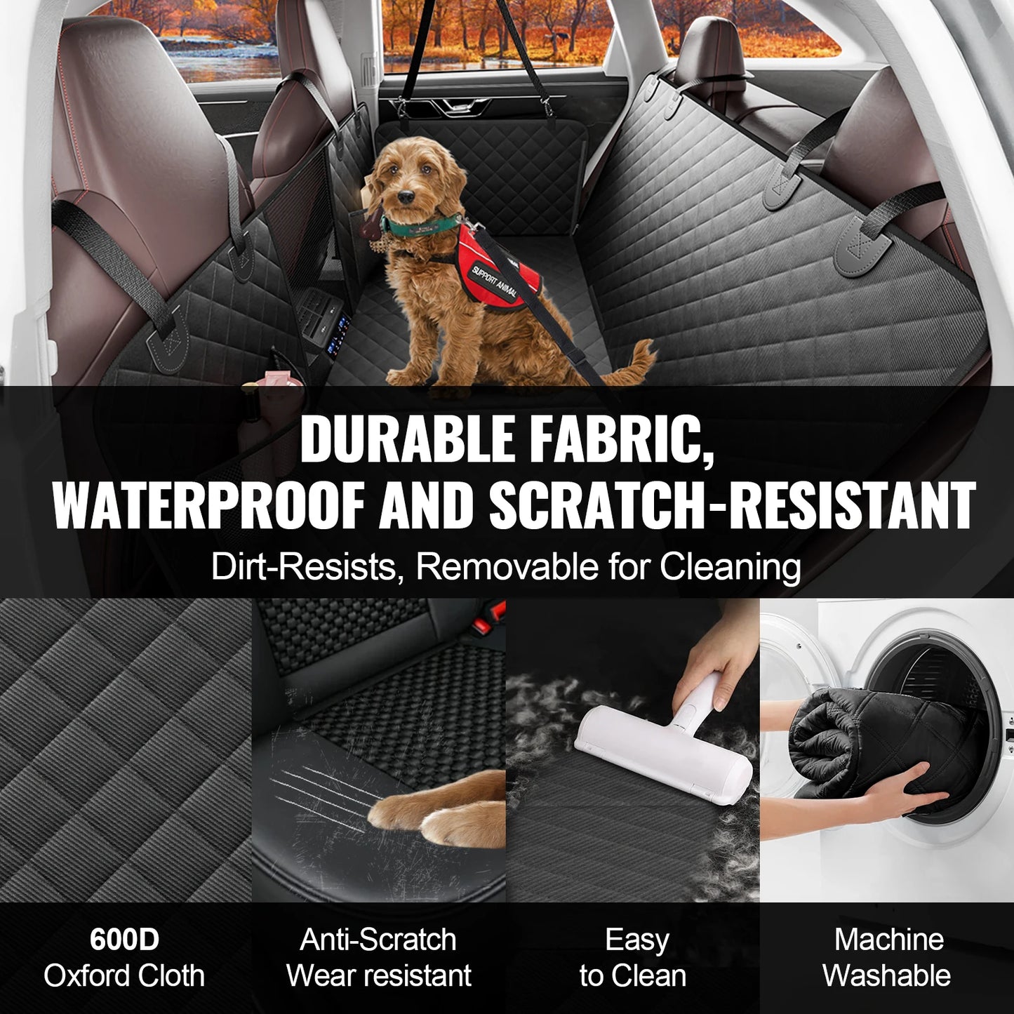 Car Back Seat Extender, Hammock for Dogs with Hard Bottom
