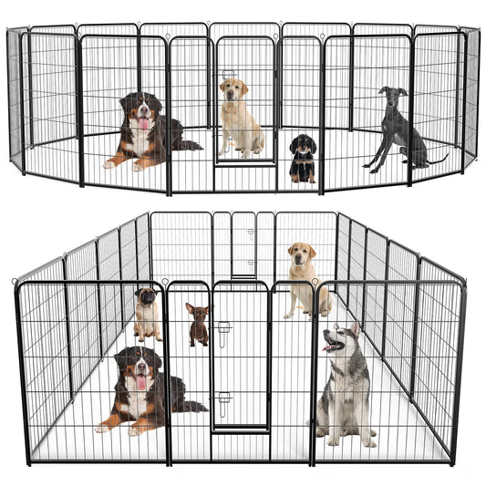 16 Panel Heavy Duty Metal Dog Exercise Playpen/Fence for Dog Pen