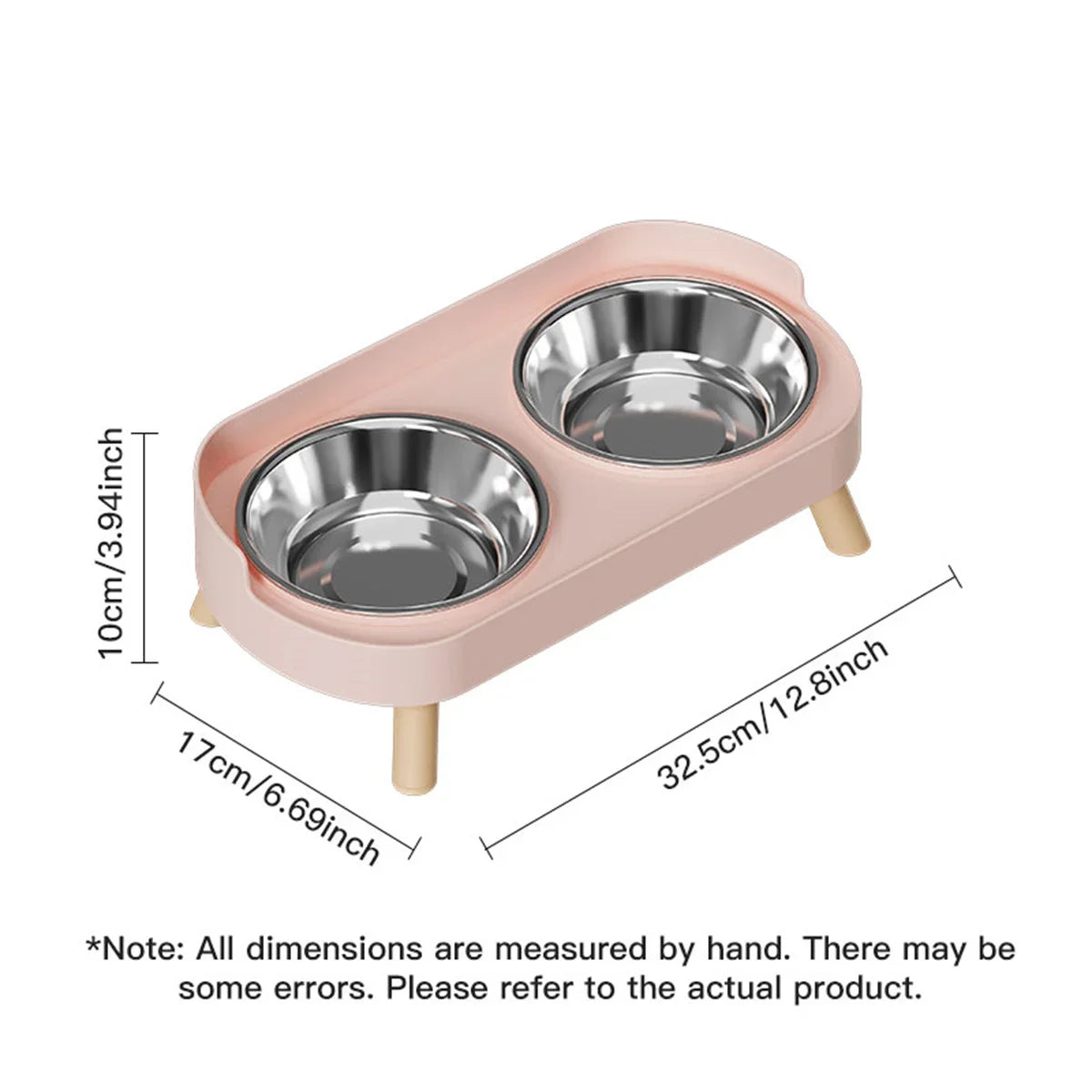 Anti-splash, Anti-knock  Dog Bowl  Stainless Steel Double Bowl