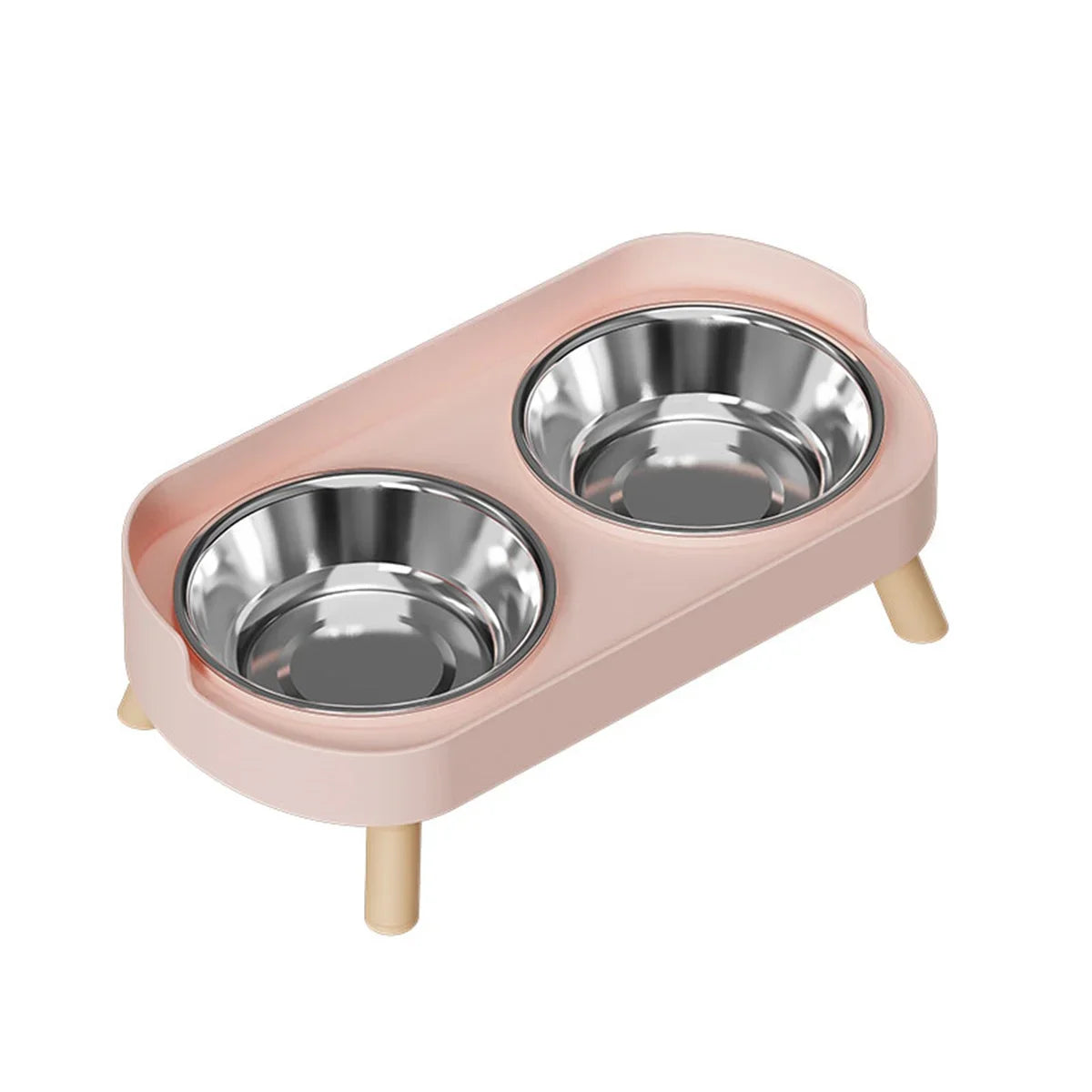 Anti-splash, Anti-knock  Dog Bowl  Stainless Steel Double Bowl