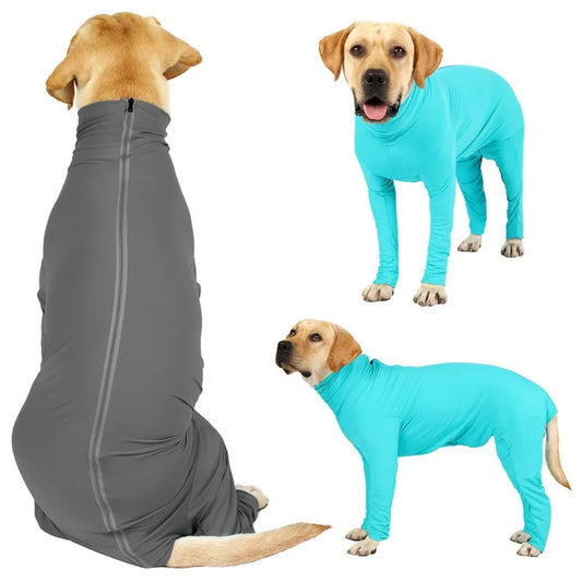 Dog Long-Sleeved One-piece 4-Legged Pajamas, Post-Surgery Recovery, Anxiety Relief