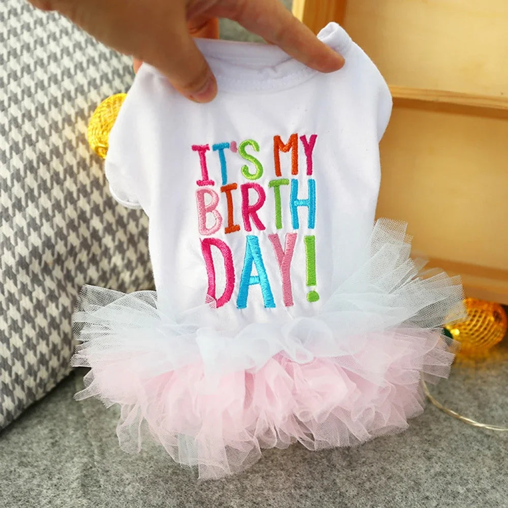 Princess Birthday Skirt Tutu Dress for Dogs