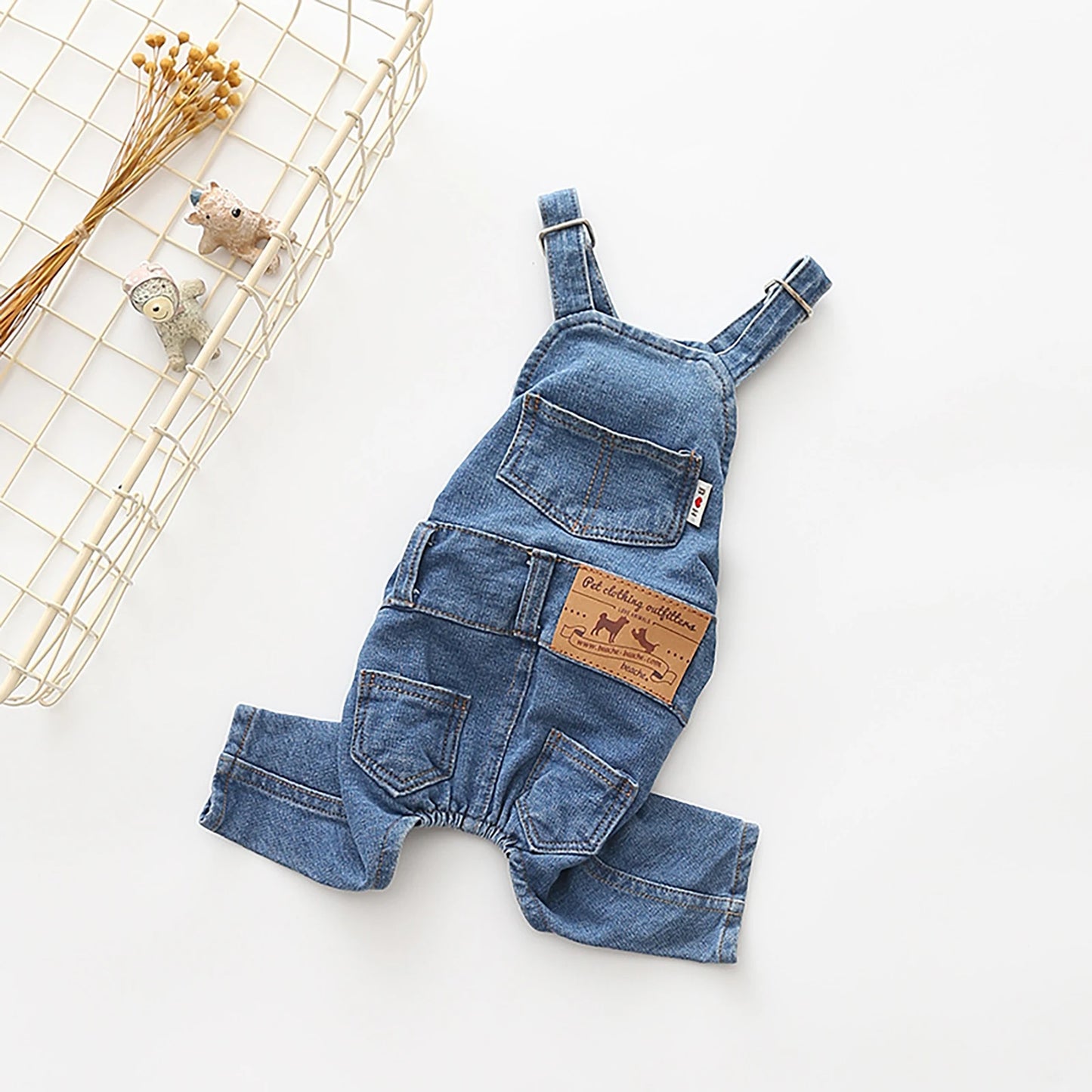 Dog Denim Jumpsuit Dog Outfits