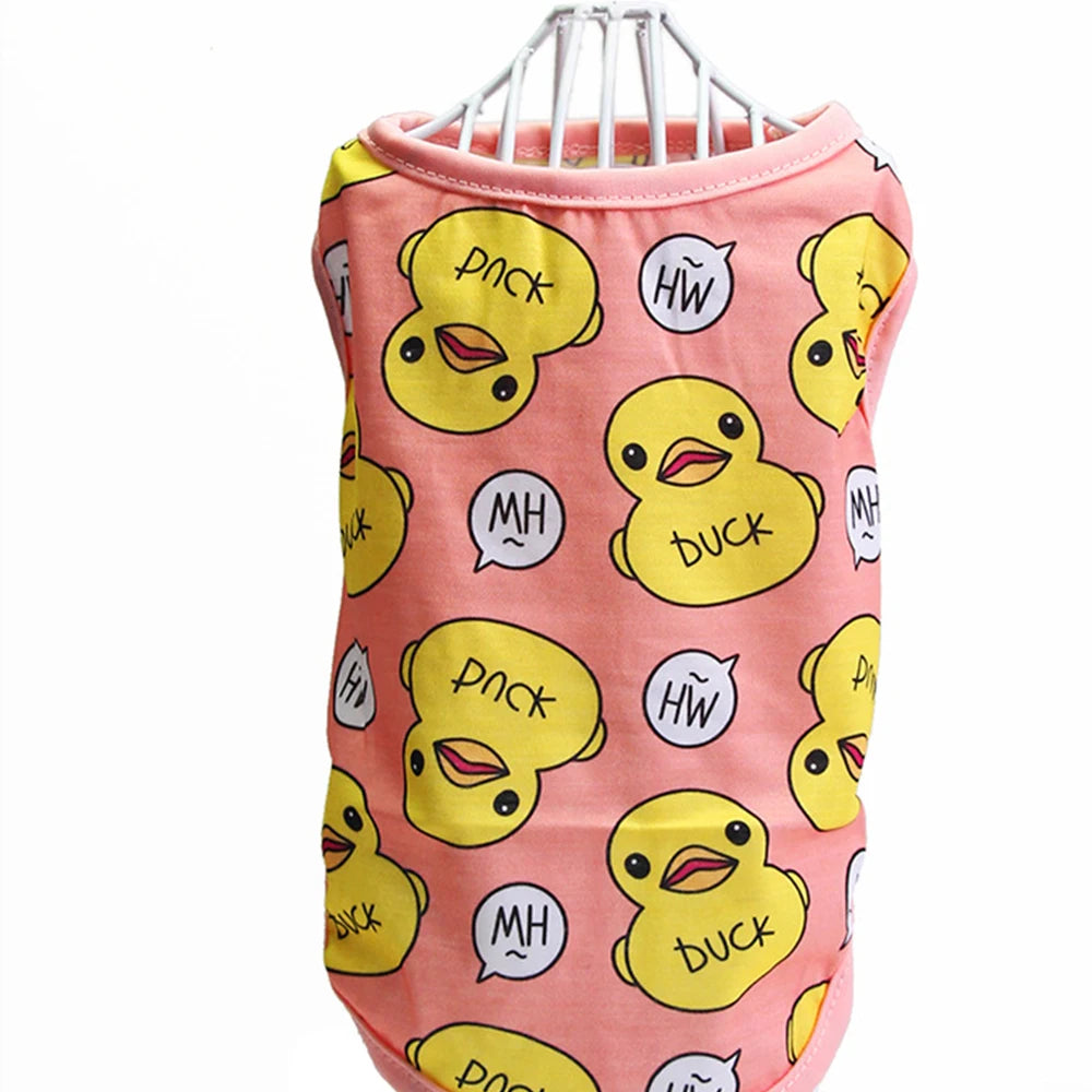 Cartoon Soft Cotton Pajamas for Small Dogs