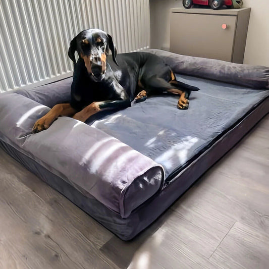 XXXL Large Calming Plush , Waterproof, Orthopedic Memory Foam Dog Bed