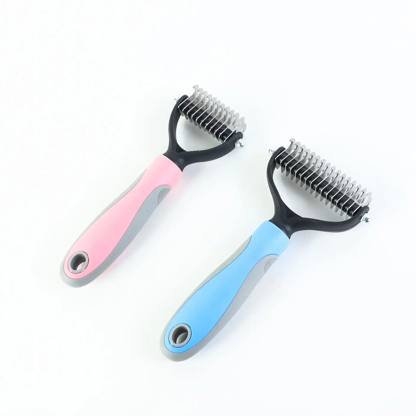 Dog Grooming Hair Removal Comb Brush Double sided Shedding Fur Knot Cutter