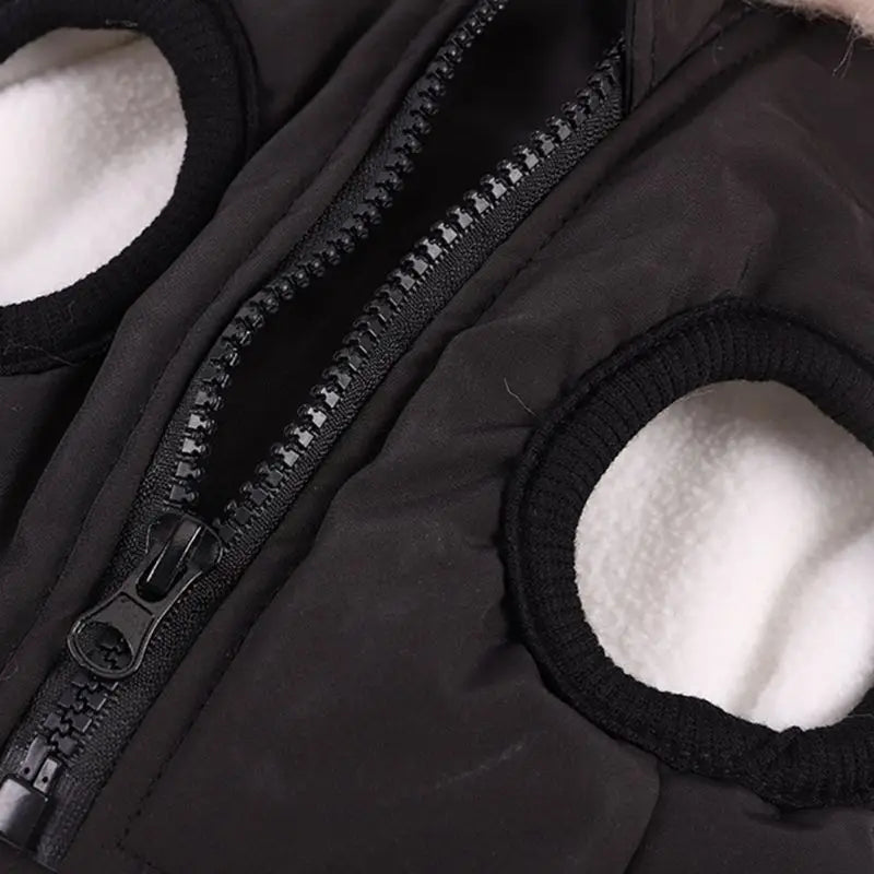 Waterproof, Hooded, Warm, Winter Dog Jacket With Harness