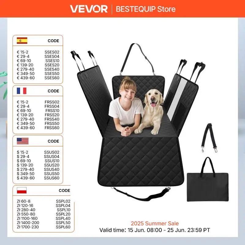 Car Back Seat Extender, Hammock for Dogs with Hard Bottom