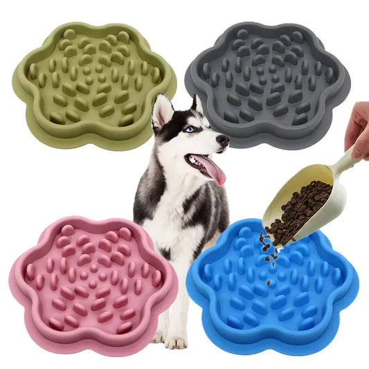 Slow Food Bowls With Suction Cup  Silicone Lick Pad Dog Slow Feeders