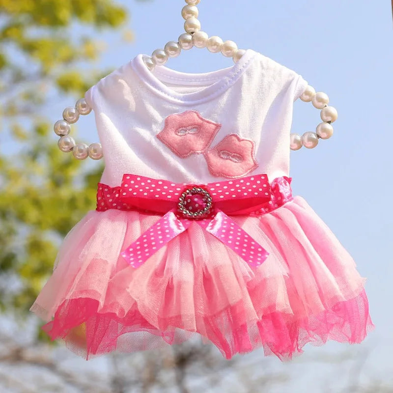 Dog Princess Dress with Lace Tutu
