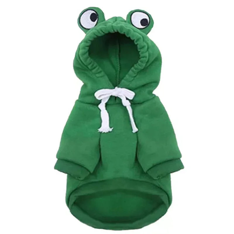 Dog Frog Costume, Hoodie, Warm Sweatshirt Coat Winter Apparel