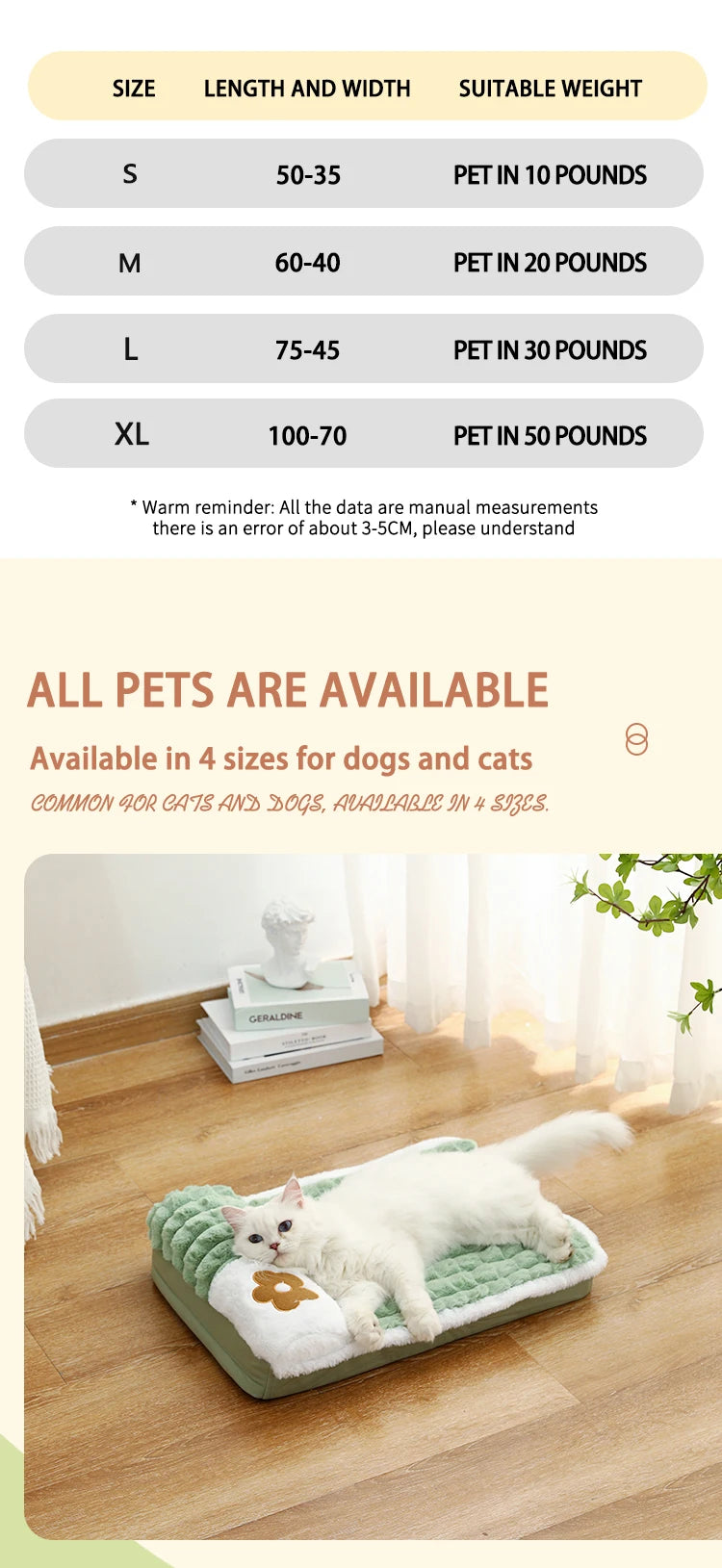 Thickened, Fluff, Removable Winter Warm and Washable Dog Mat