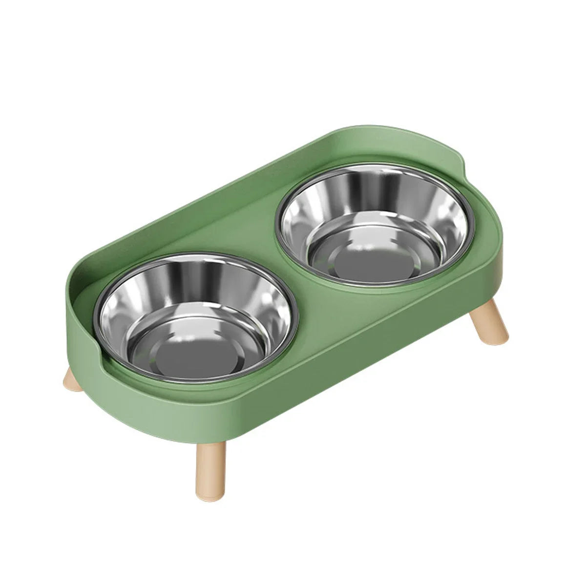 Anti-splash, Anti-knock  Dog Bowl  Stainless Steel Double Bowl