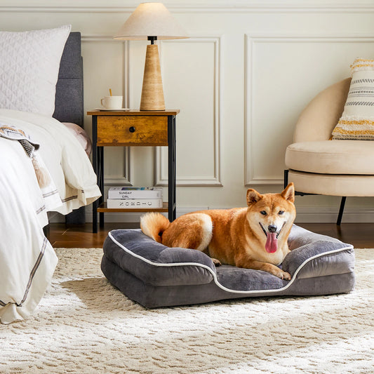 Memory Foam Orthopedic, Washable Removable Cover Dog Bed