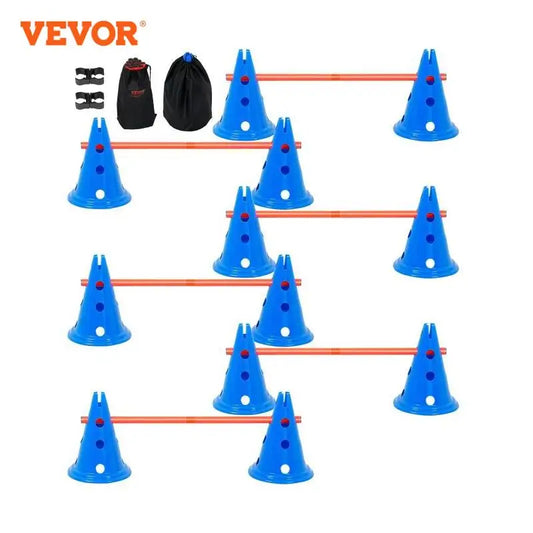 Dog Agility Training Hurdle Cone Set, Height Adjustable Crossbar Puppy Obstacle Course
