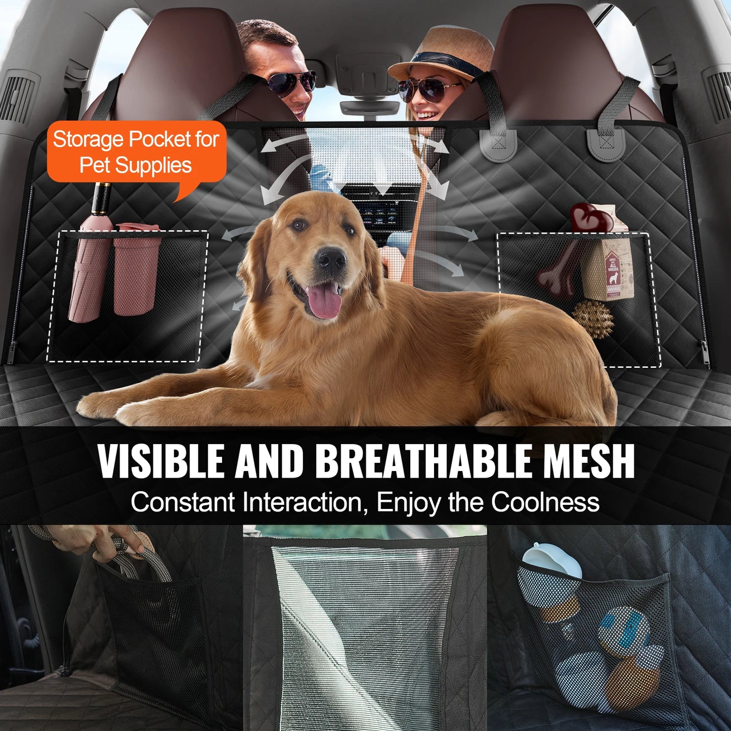 Car Back Seat Extender, Hammock for Dogs with Hard Bottom