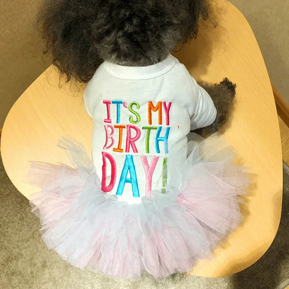 Princess Birthday Skirt Tutu Dress for Dogs