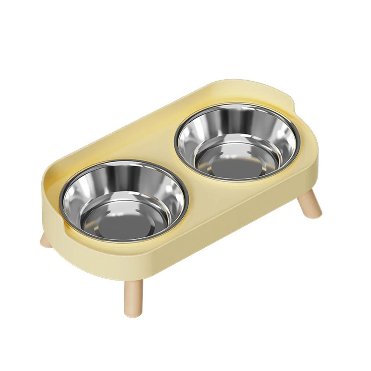 Anti-splash, Anti-knock  Dog Bowl  Stainless Steel Double Bowl