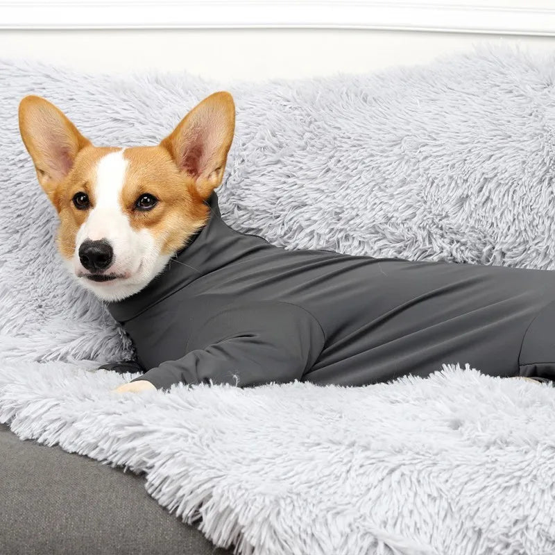 Dog Long-Sleeved One-piece 4-Legged Pajamas, Post-Surgery Recovery, Anxiety Relief