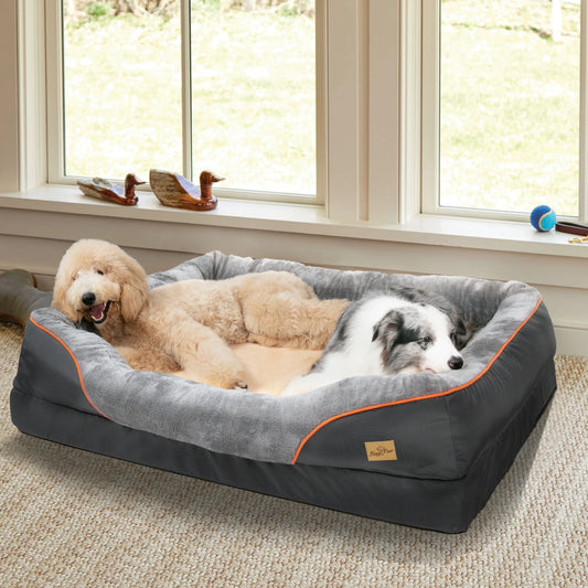Large Dog Bed Waterproof, Soft. Comfortable. Anti Allergy. Warm Fleece. Removable Washable Cover