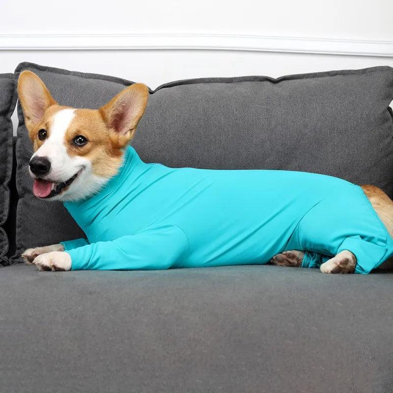 Dog Long-Sleeved One-piece 4-Legged Pajamas, Post-Surgery Recovery, Anxiety Relief