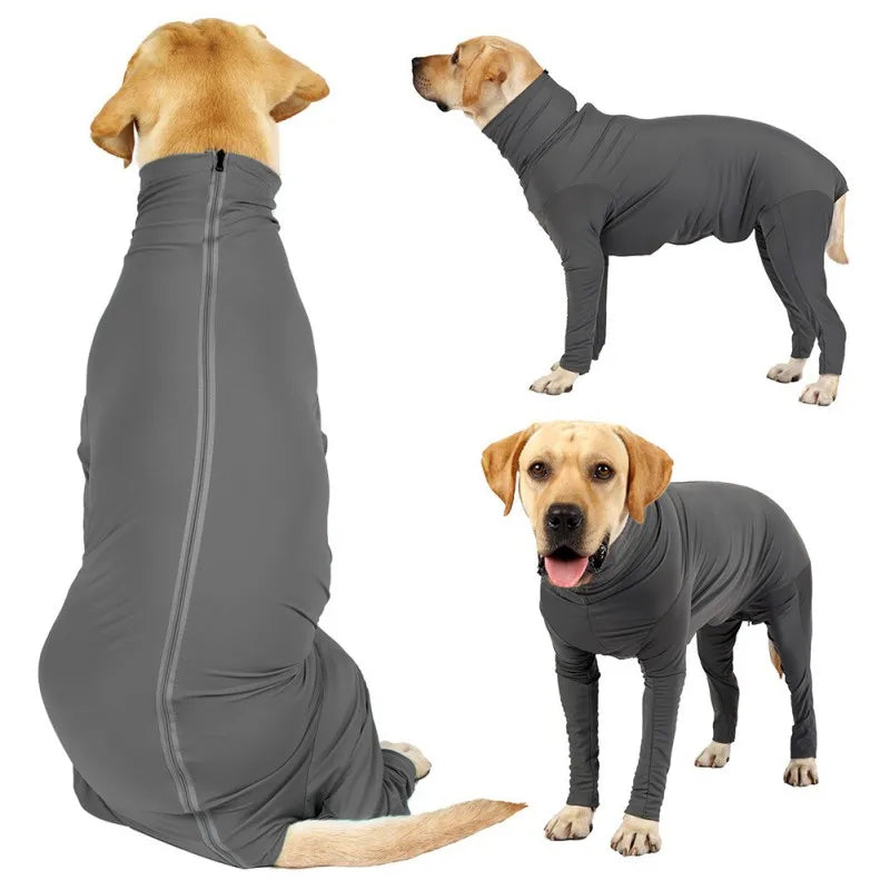Dog Long-Sleeved One-piece 4-Legged Pajamas, Post-Surgery Recovery, Anxiety Relief