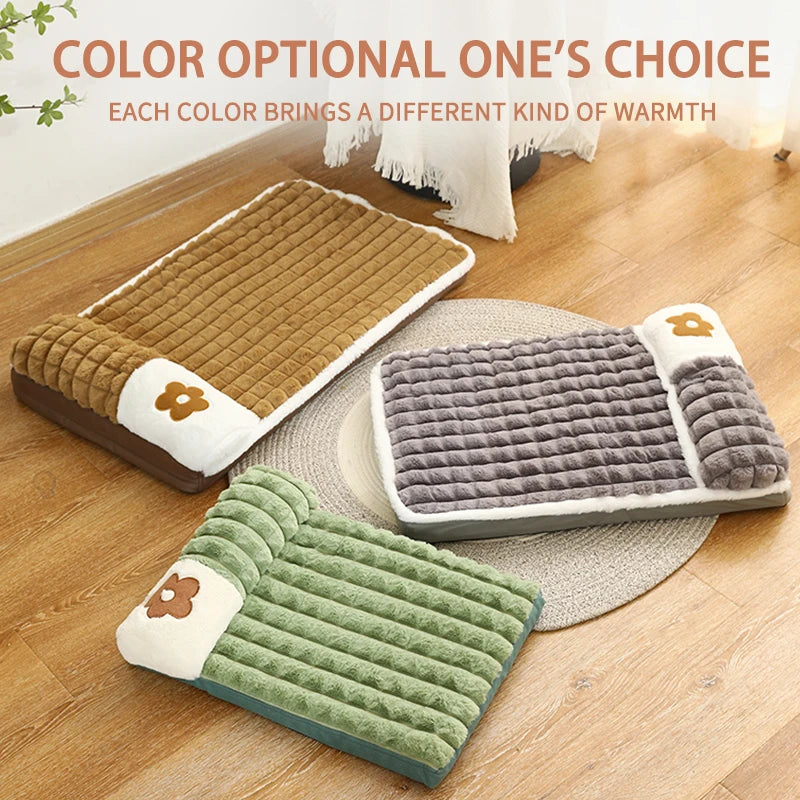 Thickened, Fluff, Removable Winter Warm and Washable Dog Mat