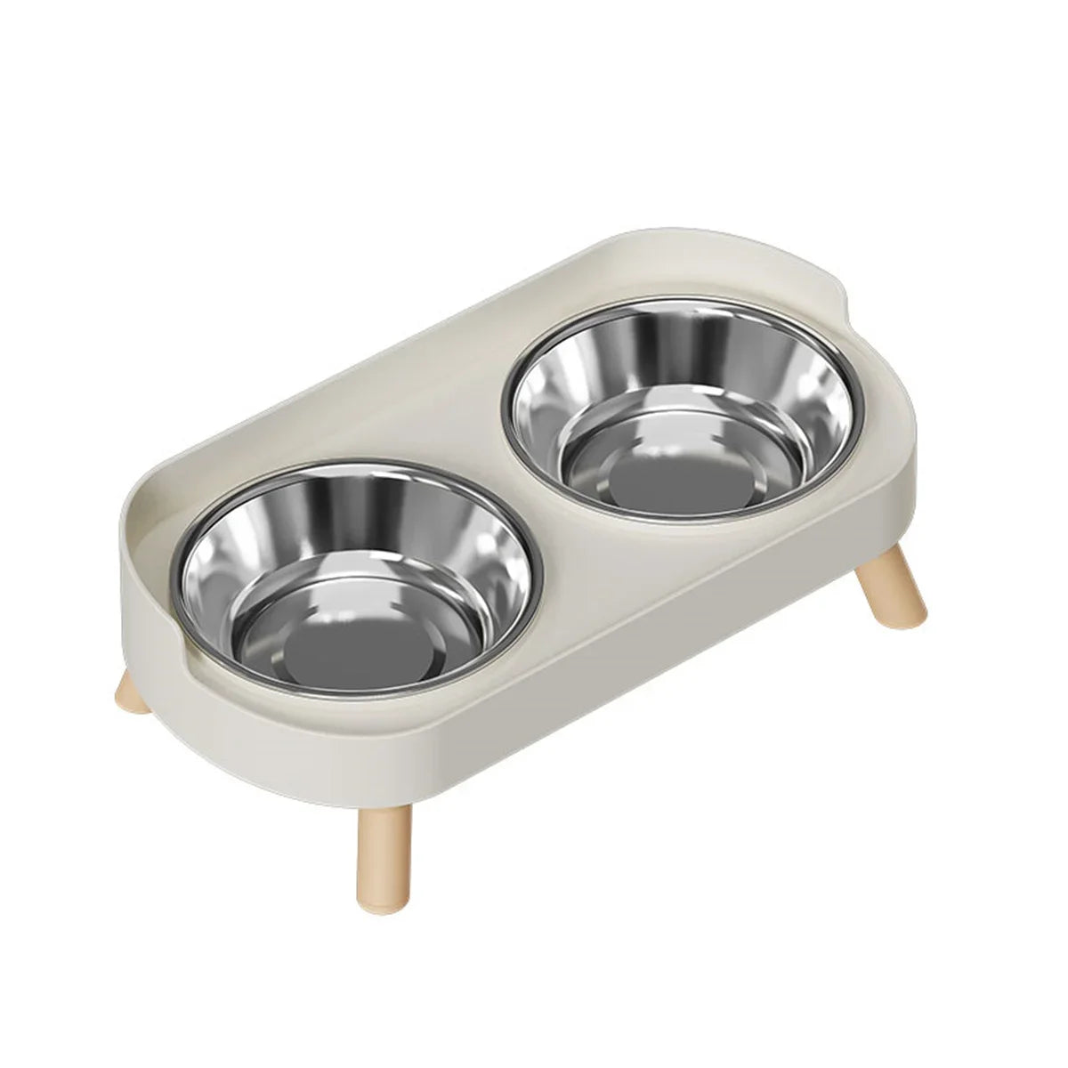 Anti-splash, Anti-knock  Dog Bowl  Stainless Steel Double Bowl