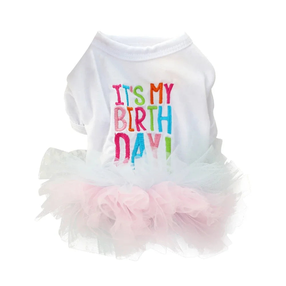 Princess Birthday Skirt Tutu Dress for Dogs