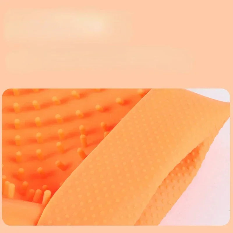 Silicone Dog Cleaning Massage Bath Gloves Palm Brush Hair Removal