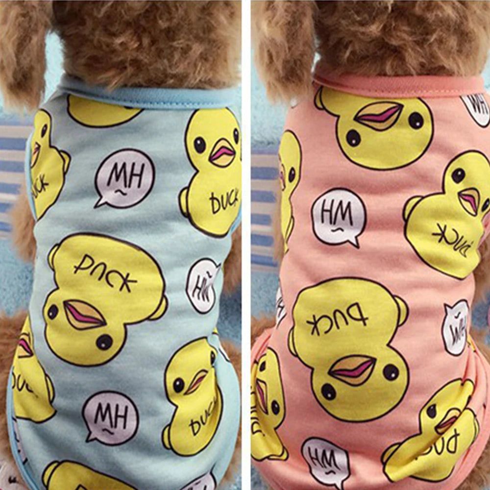 Cartoon Soft Cotton Pajamas for Small Dogs
