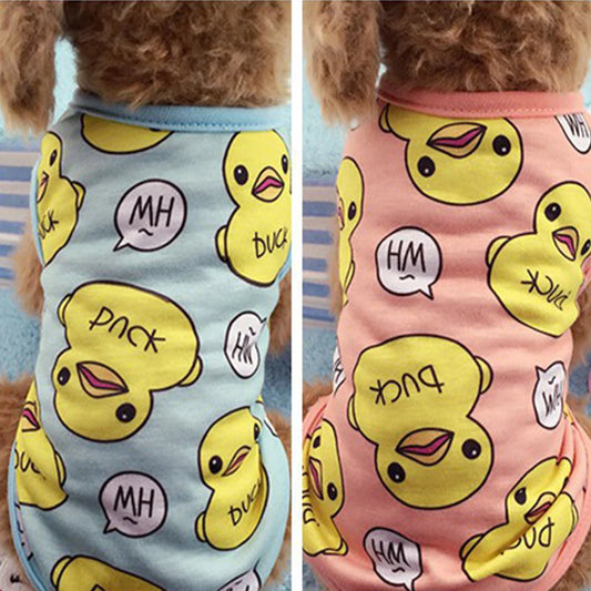 Cartoon Soft Cotton Pajamas for Small Dogs