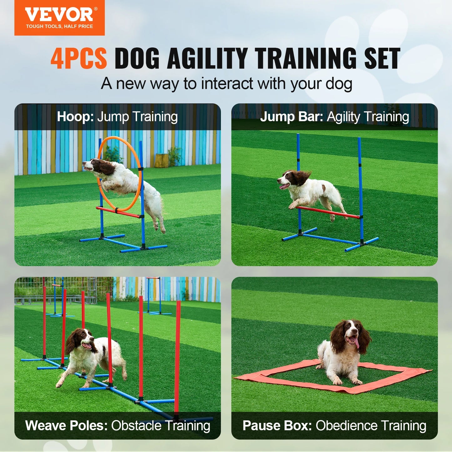 Dog Agility Training Equipment 4 PCS Set