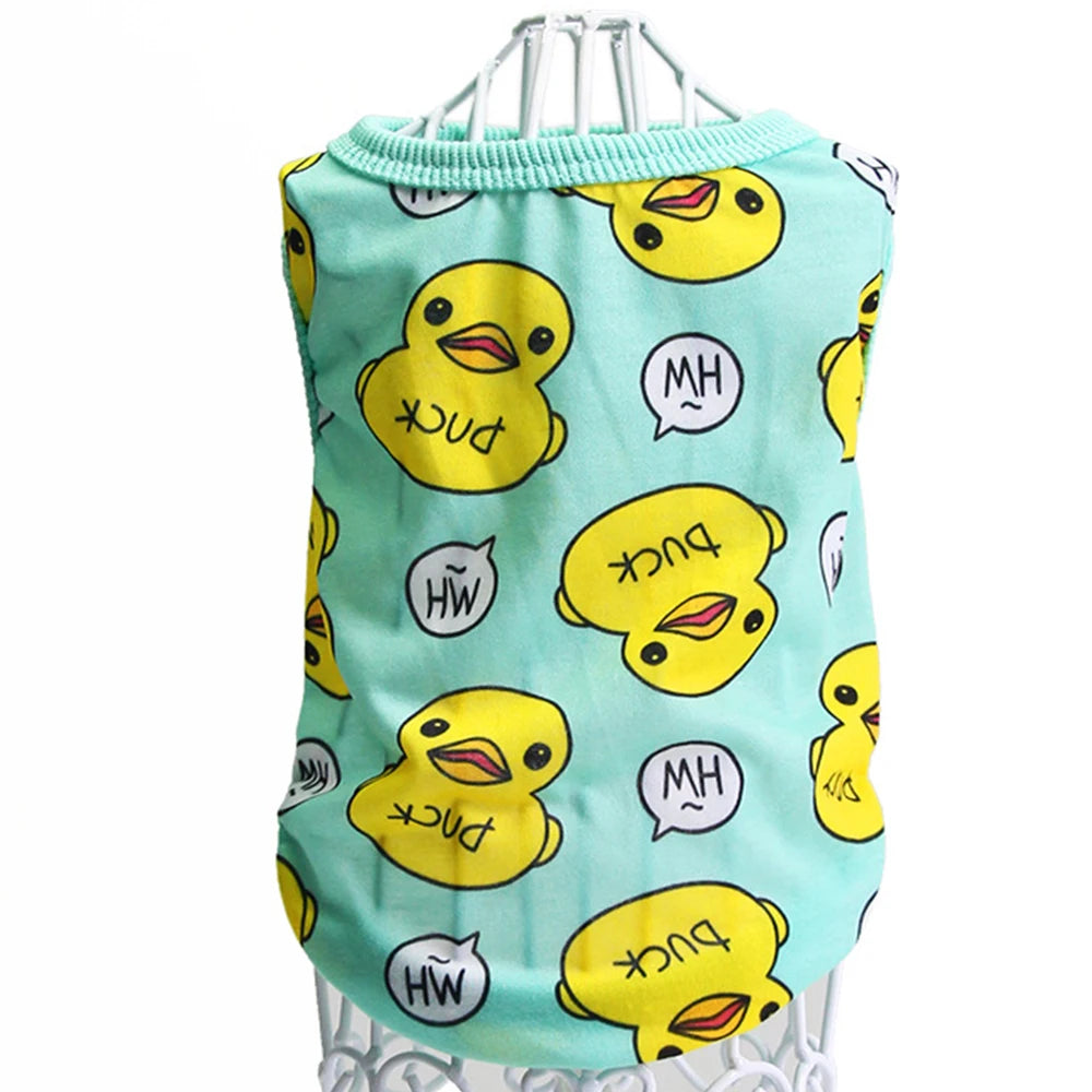 Cartoon Soft Cotton Pajamas for Small Dogs