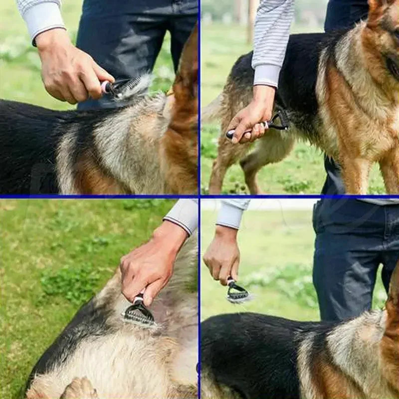 Dog Grooming Hair Removal Comb Brush Double sided Shedding Fur Knot Cutter