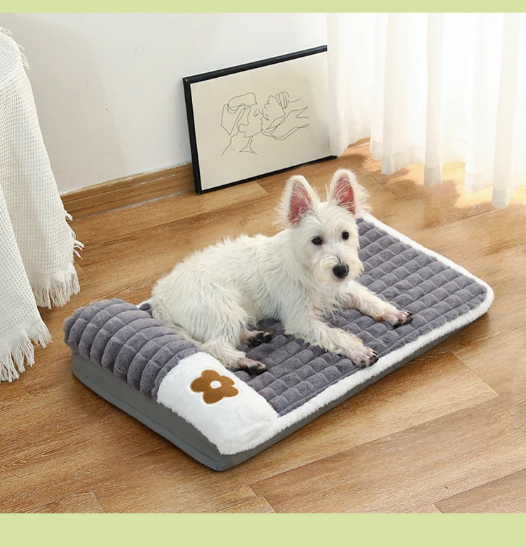 Thickened, Fluff, Removable Winter Warm and Washable Dog Mat