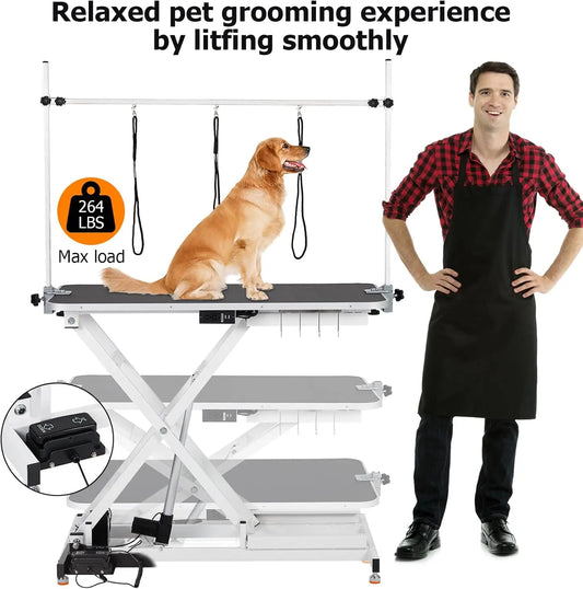 50Inch Electric Dog Grooming Table,  Height Adjustable, X-Type Electric Lift Dog Grooming , Large Dogs