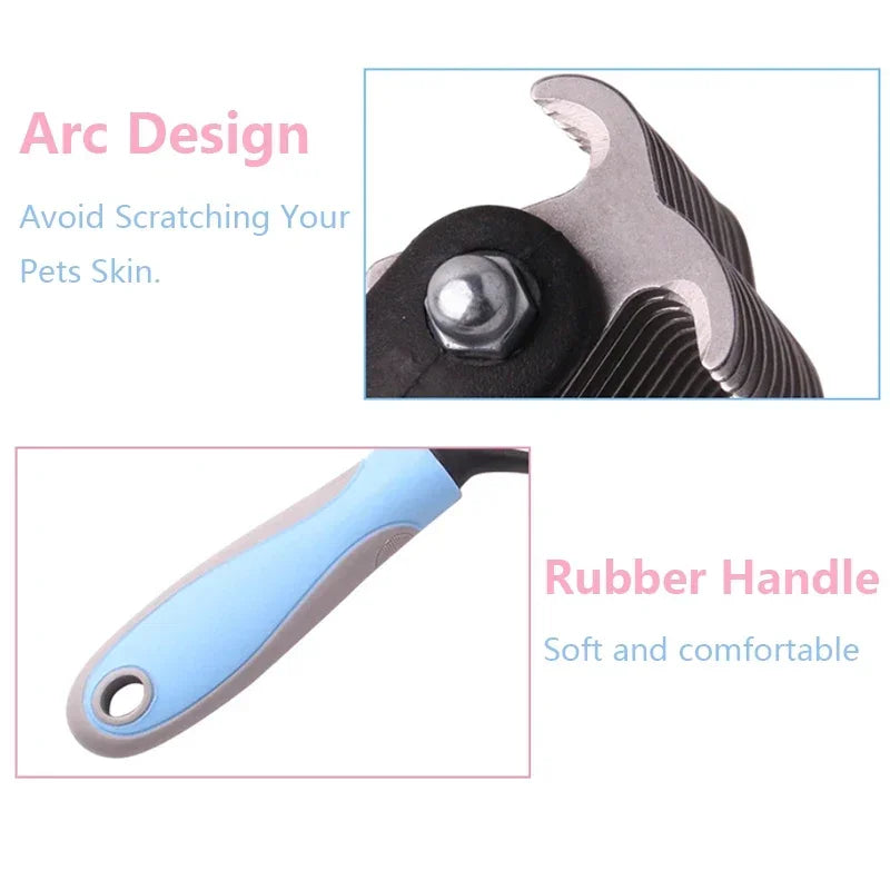 Dog Grooming Hair Removal Comb Brush Double sided Shedding Fur Knot Cutter